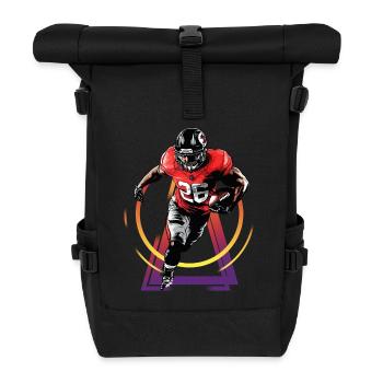 American Football Player USA America Sports - Roll Top Backpack - black - Front