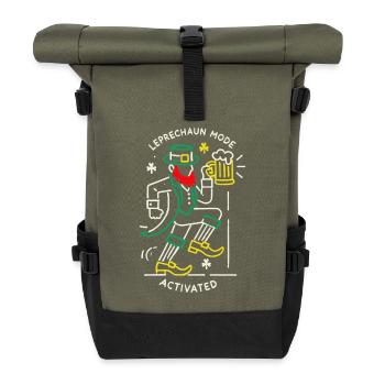 Leprechaun Mode Activates St. Patrick's Day Celebration - Roll Top Backpack - olive/black - Front