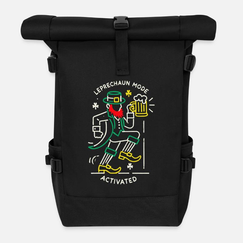 Leprechaun Modus Aktiviert St. Patrick's Day Feier - Rolltop Rucksack - Schwarz