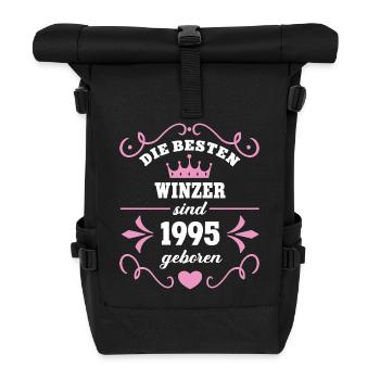 Geburtstag 1995 Winzerin Winzer Kollegen Winzerei - Rolltop Rucksack - Schwarz - Vorne