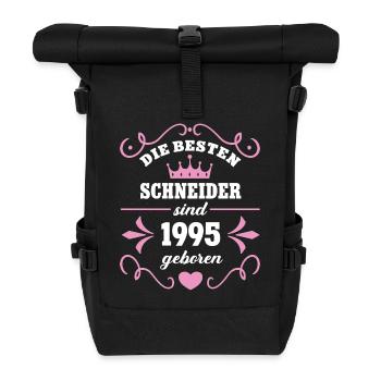 Jahrgang 1995 Schneiderin Kollegin Schneiderei - Rolltop Rucksack - Schwarz - Vorne