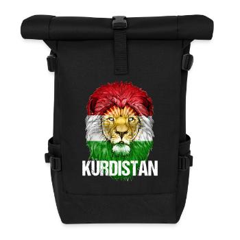 Drapeau du Kurdistan,Kurdistan,Syrie,Irak,Iran,Drapeau - Sac à dos roll top - noir - Devant