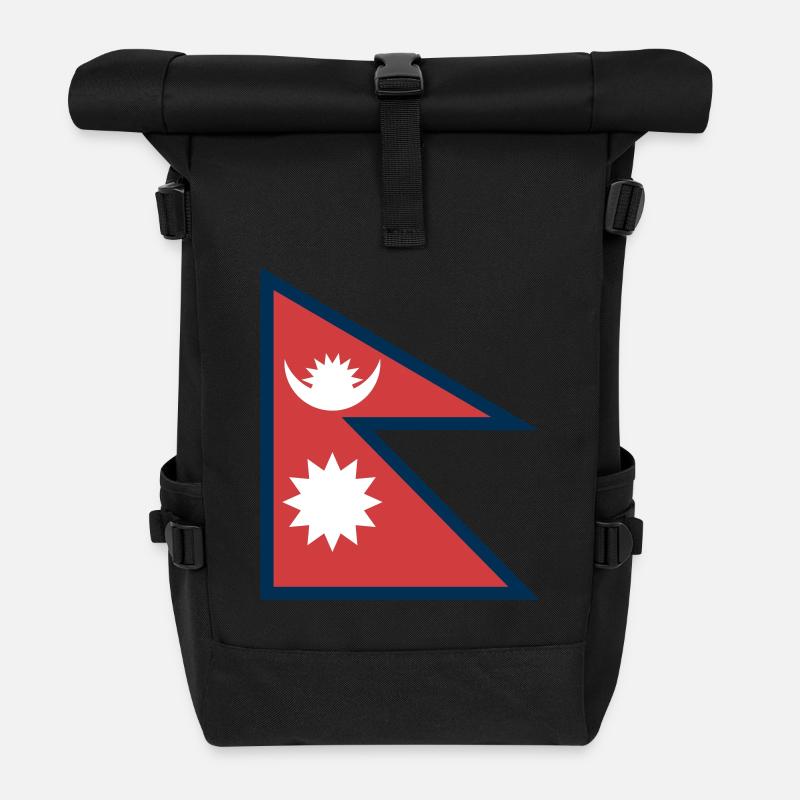 Nepal - Rolltop Rucksack - Schwarz