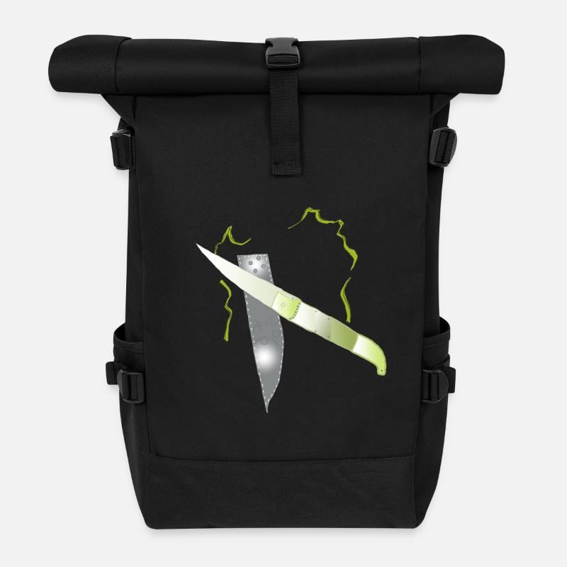 Messer - Rolltop Rucksack - Schwarz