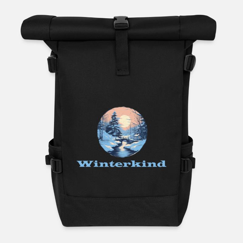 Enfant d’hiver - Sac à dos roll top - noir