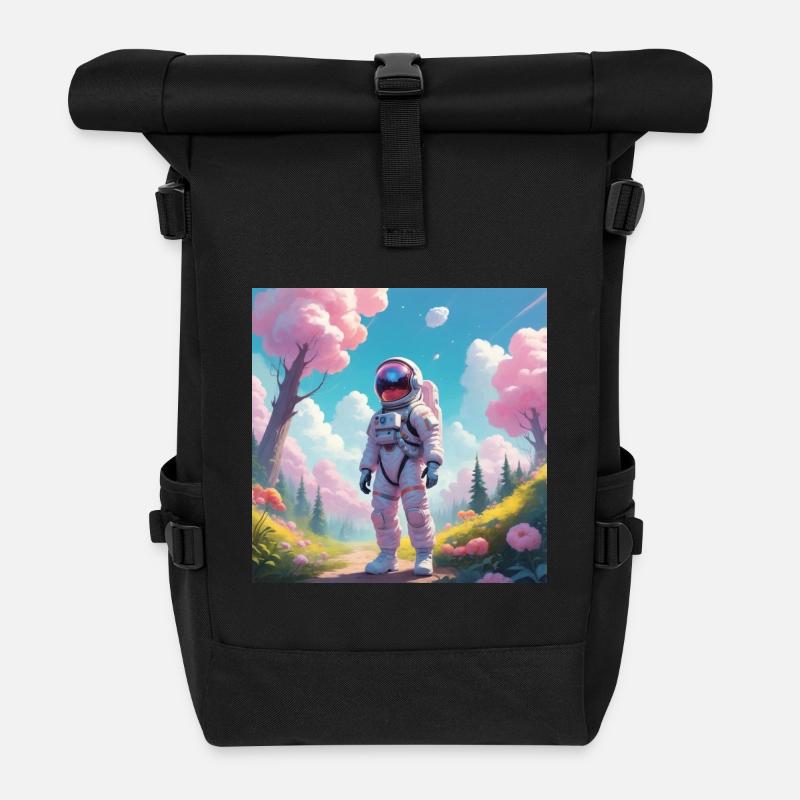Spaceman - Rolltop Rucksack - Schwarz