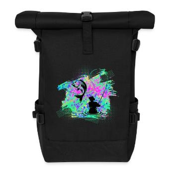 Pêcheurs à la ligne - Sac à dos roll top - noir - Devant