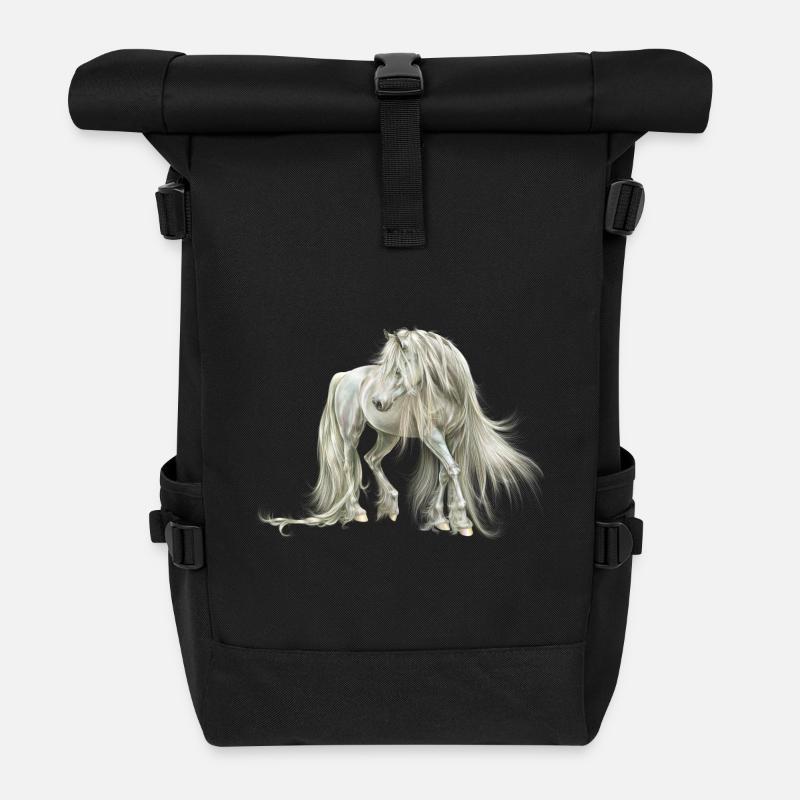 Opaline - Roll Top Backpack - black
