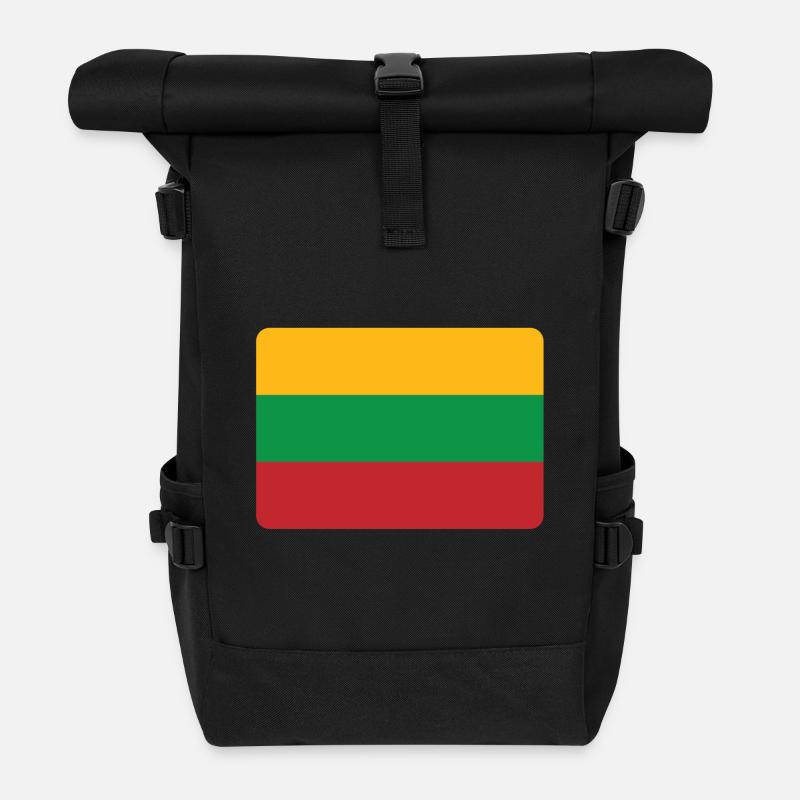 LITHUANIA IS NO. 1 - Roll Top Backpack - black