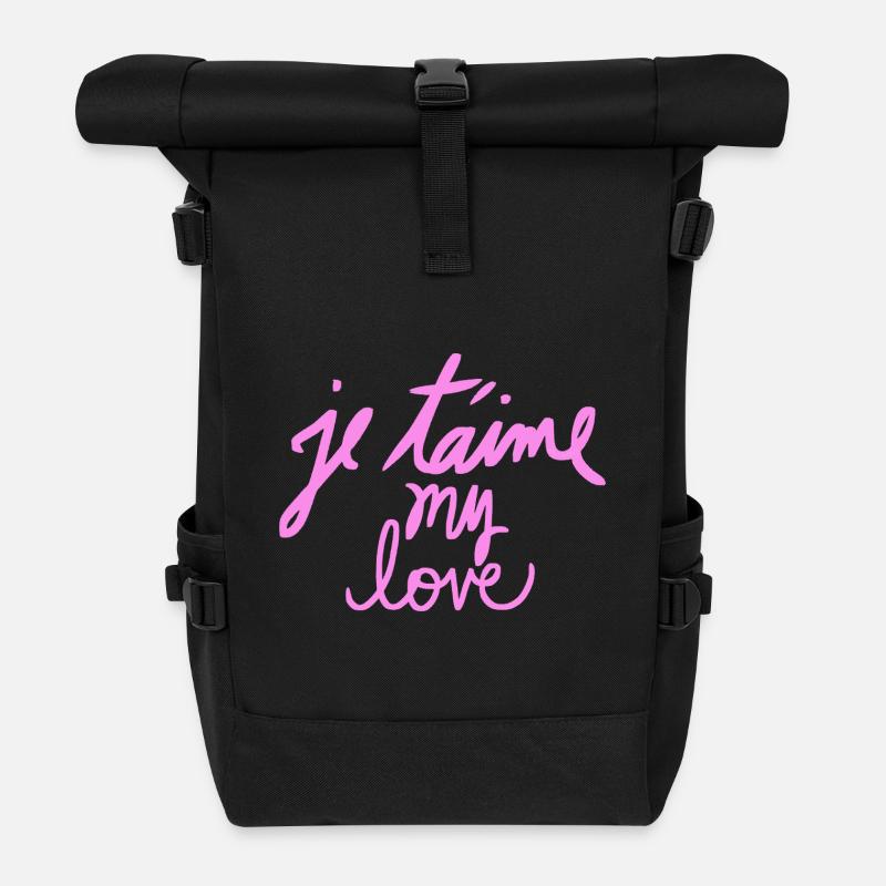 Mon amour - Sac à dos roll top - noir