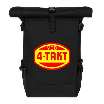 VEB 4-Takt Logo (2c) - Rolltop Rucksack - Schwarz - Vorne