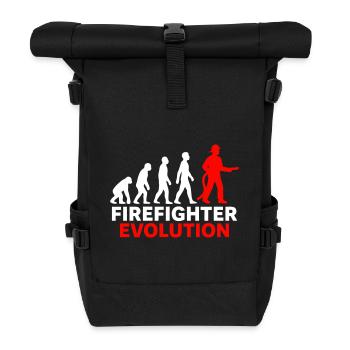 Feuerwehr Evolution Held Geschenk Cool - Rolltop Rucksack - Schwarz - Vorne