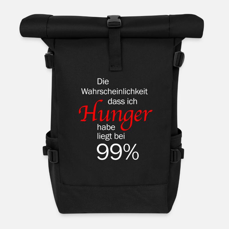 Hunger - Rolltop Rucksack - Schwarz