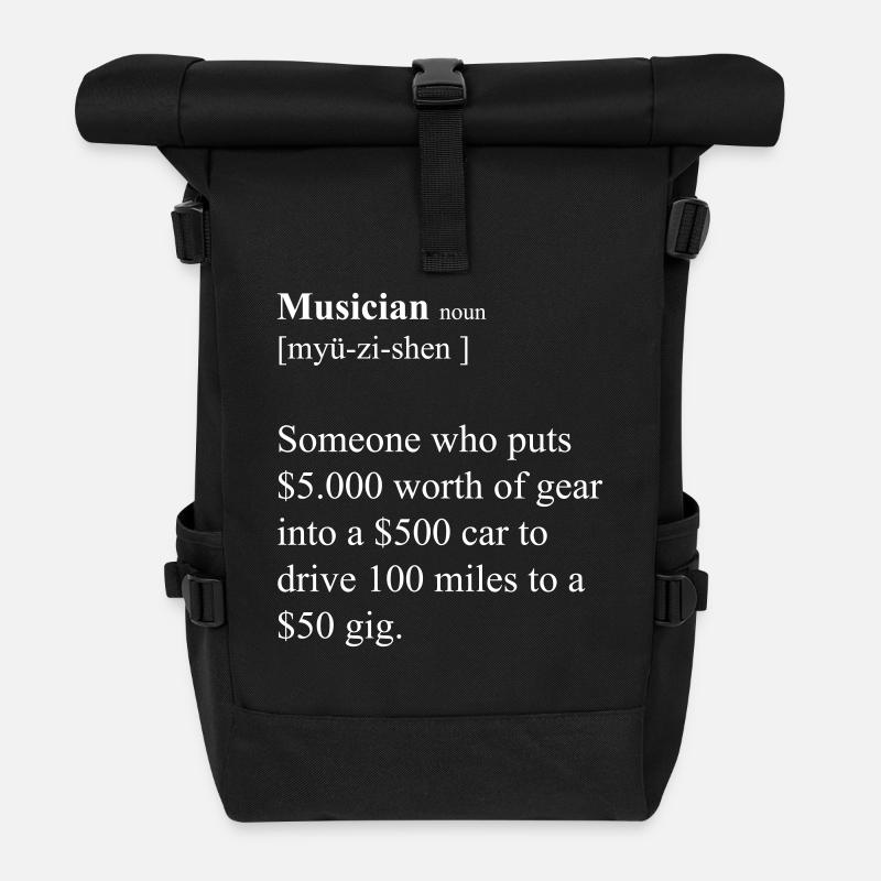 Musiker lustige Definition - Rolltop Rucksack - Schwarz