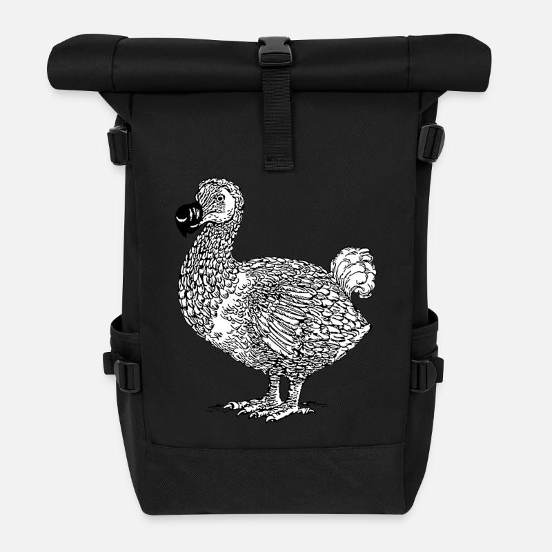 DODO Vogel - Rolltop Rucksack - Schwarz