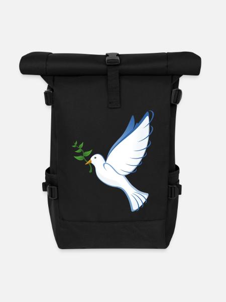 friedenstaube - Rolltop Rucksack - Schwarz