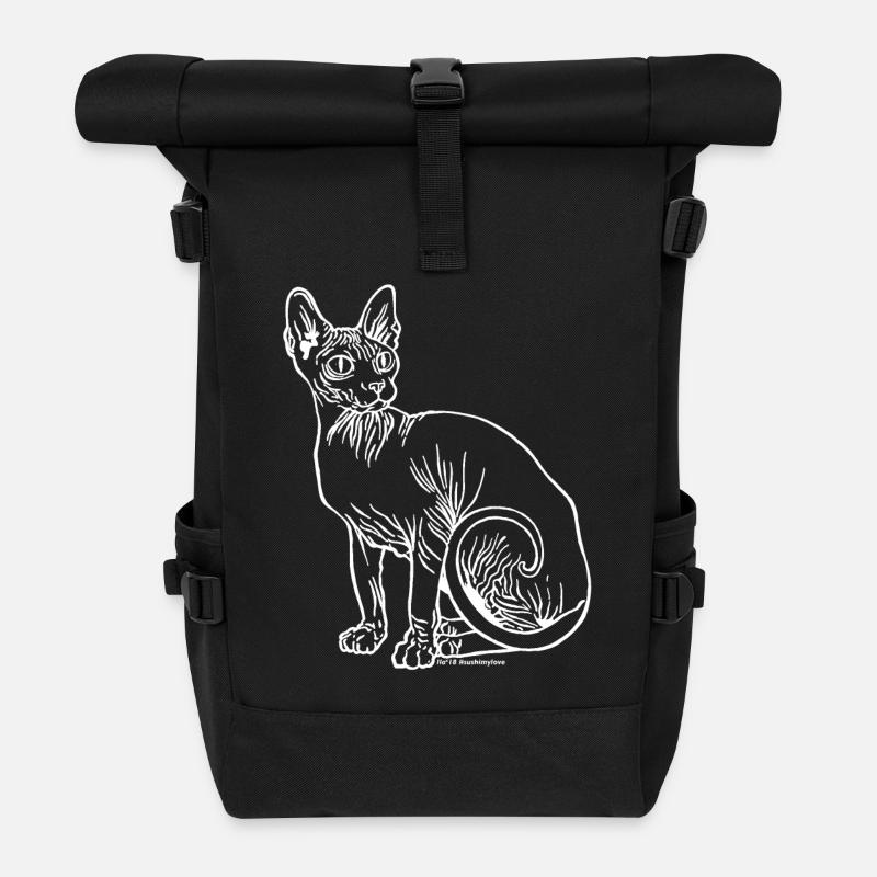 sushibianco - Rolltop Rucksack - Schwarz