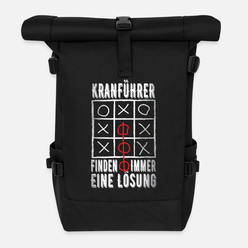 Kranführer - Rolltop Rucksack - Schwarz