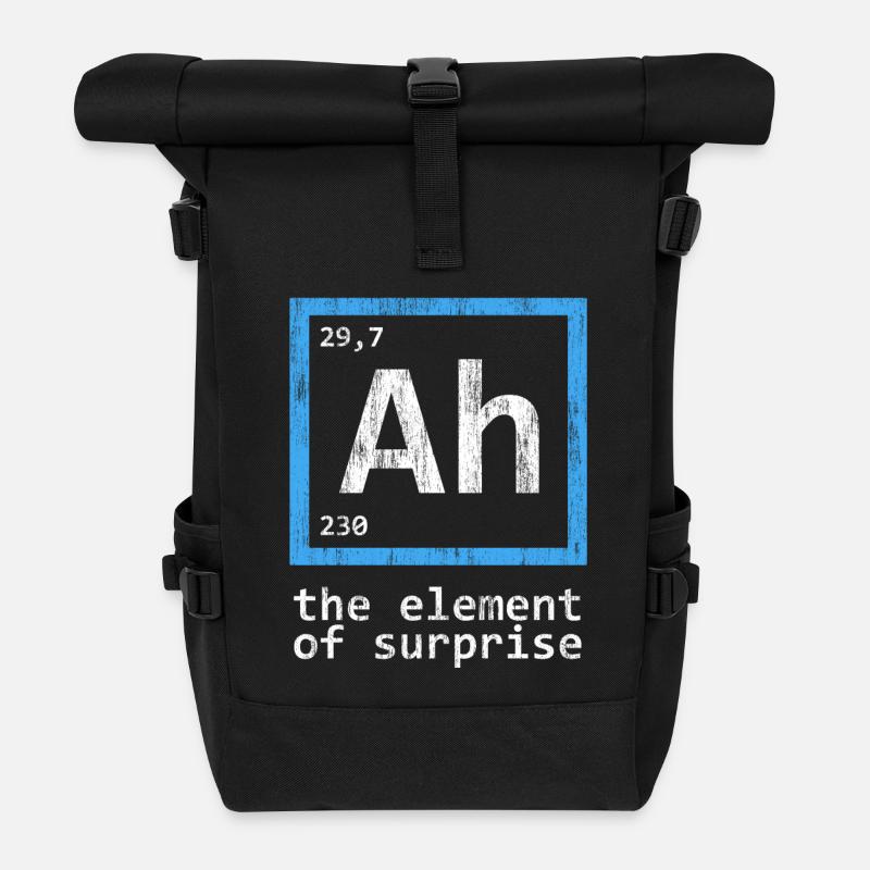 Élément du tableau périodique Surprise - Sac à dos roll top - noir