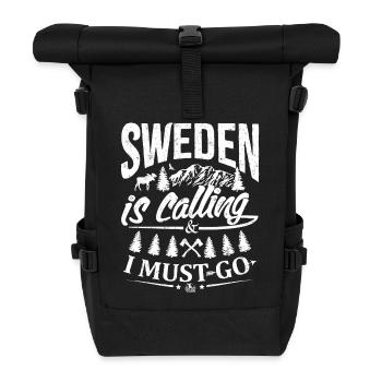 La Suède appelle et je dois y aller - Suède - Sac à dos roll top - noir - Devant