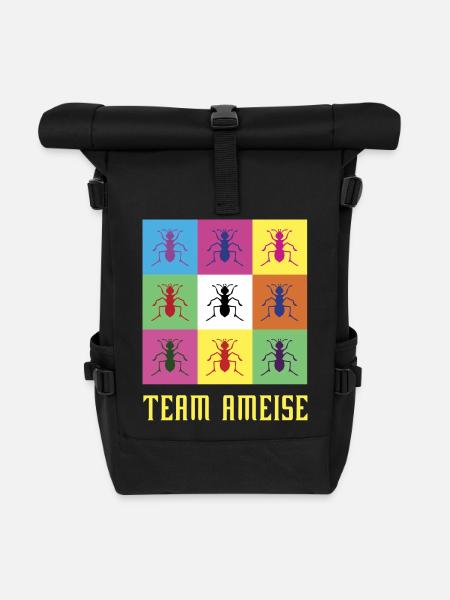 Team Ameise - Rolltop Rucksack - Schwarz