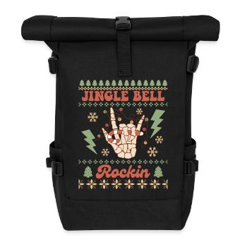 Ugly Christmas Sweater - Roll Top Backpack - black - Front