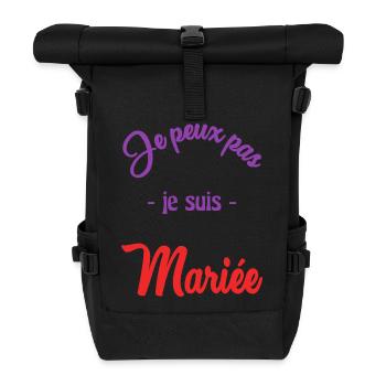 HOCHZEIT. ZUKÜNFTIGE BRAUT - Rolltop Rucksack - Schwarz - Vorne