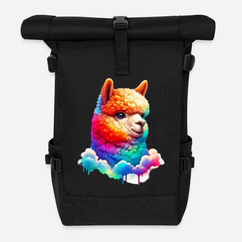 Alpaka - Rolltop Rucksack - Schwarz