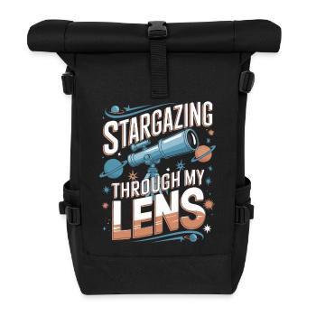 Teleskop Astronomie Astrofotografie - Rolltop Rucksack - Schwarz - Vorne