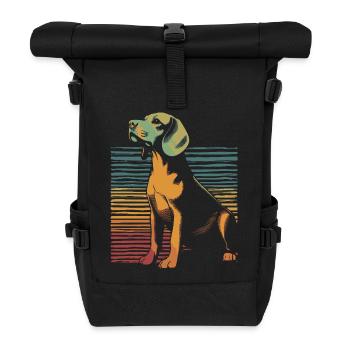Beagle Vintage - Rolltop Rucksack - Schwarz - Vorne