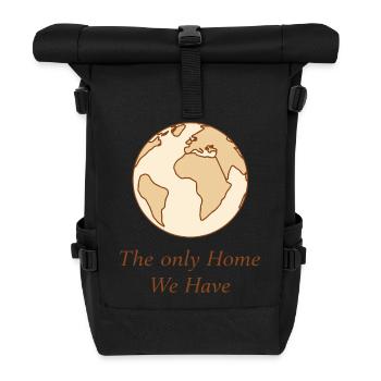 Das einzige Zuhause was wir haben ! - Rolltop Rucksack - Schwarz - Vorne