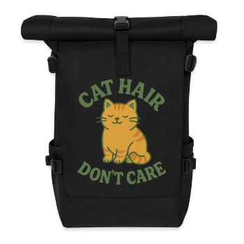 Katzenhaaren ist es egal - Rolltop Rucksack - Schwarz - Vorne