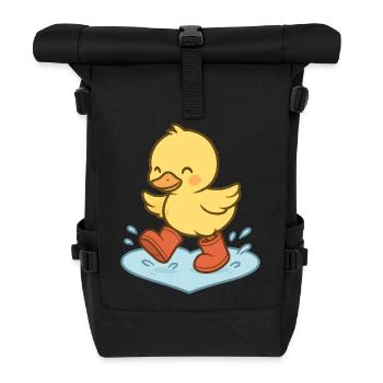 QuackSplash Rubber Duck in Boots - Roll Top Backpack - black - Front