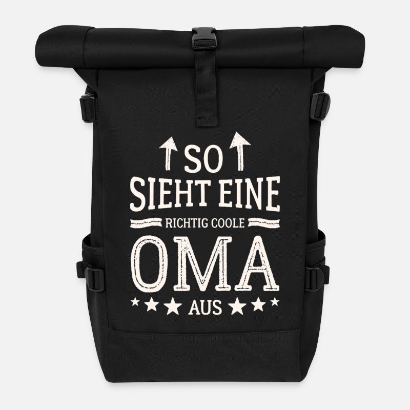 So sieht eine coole Oma aus Beste Großmutter - Rolltop Rucksack - Schwarz