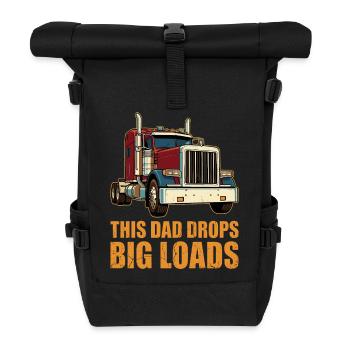 Routier Chauffeur de semi-remorque Père Père - Sac à dos roll top - noir - Devant