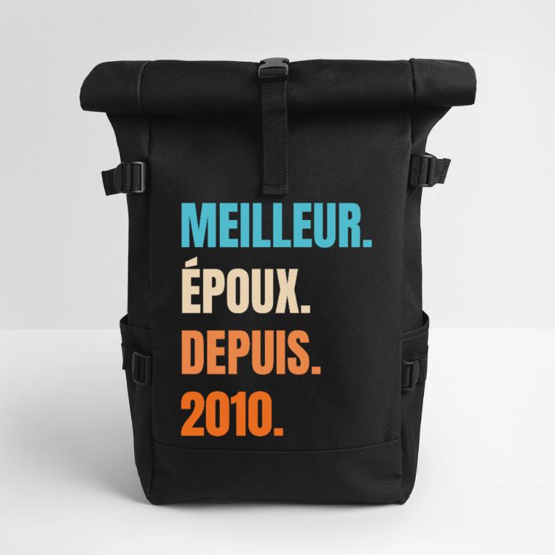 Bester Ehemann seit 2010 Geschenk-Ehemann Rolltop Rucksack