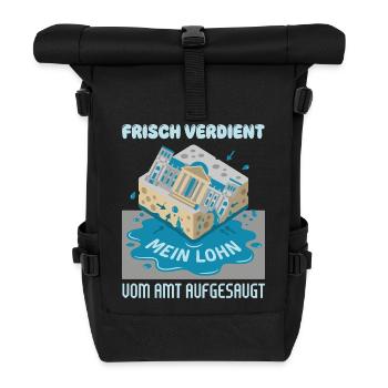 Freshly deserved absorbed by the office - Roll Top Backpack - black - Front