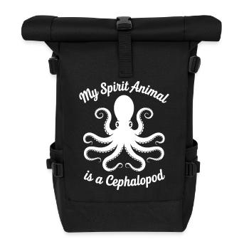 Cephalopod Design - Roll Top Backpack - black - Front