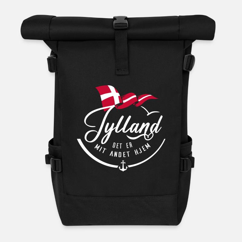 JYLLAND - Meine zweite Heimat - w - Rolltop Rucksack - Schwarz