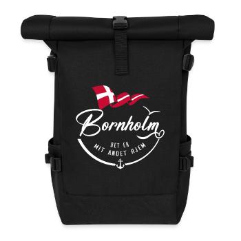 BORNHOLM - My second home - w - Roll Top Backpack - black - Front