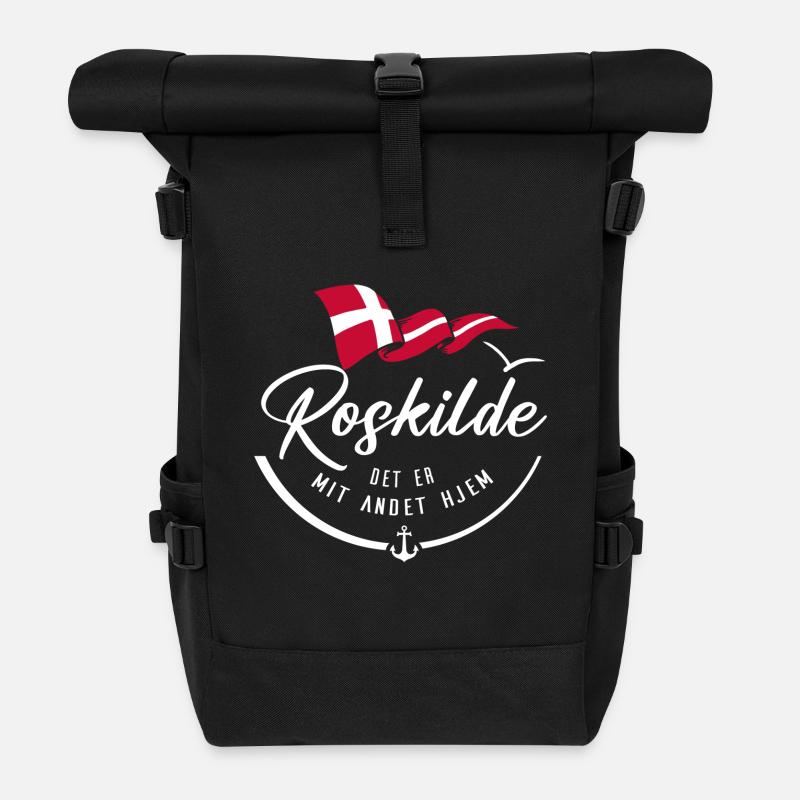 ROSKILDE - Ma deuxième maison - w - Sac à dos roll top - noir