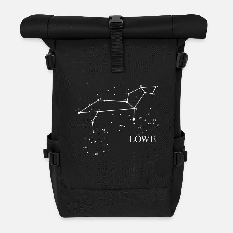 Sternbild Löwe - Rolltop Rucksack - Schwarz