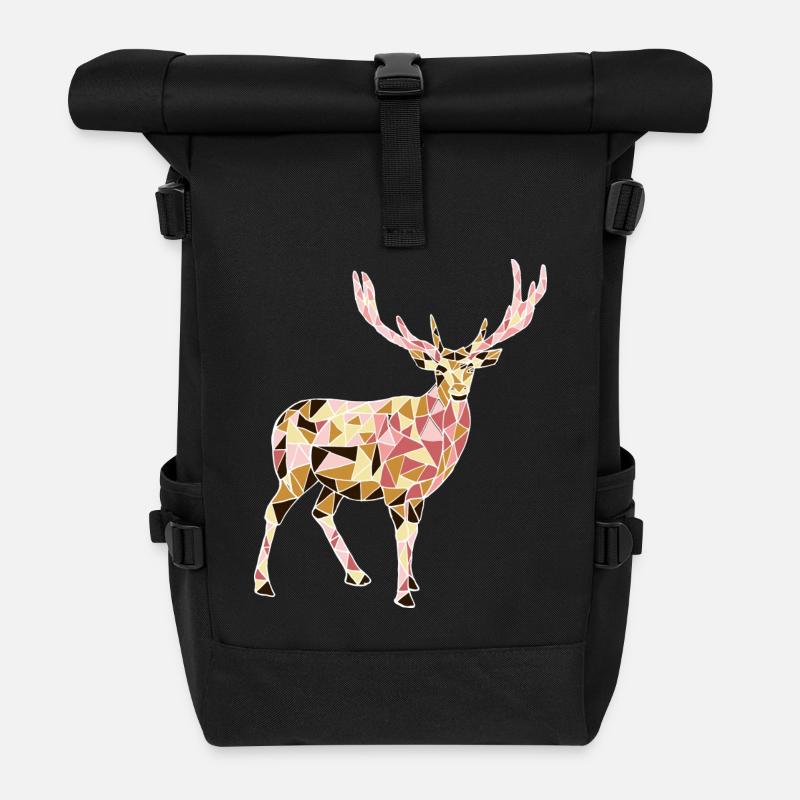 Hirsch - Rolltop Rucksack - Schwarz