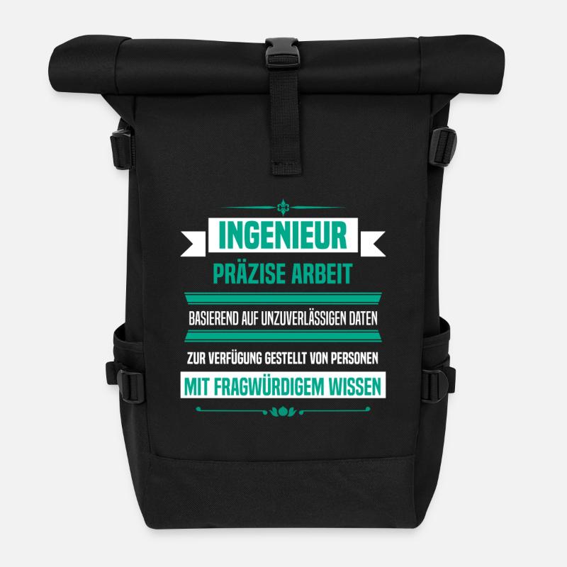 Ingenieur - Rolltop Rucksack - Schwarz