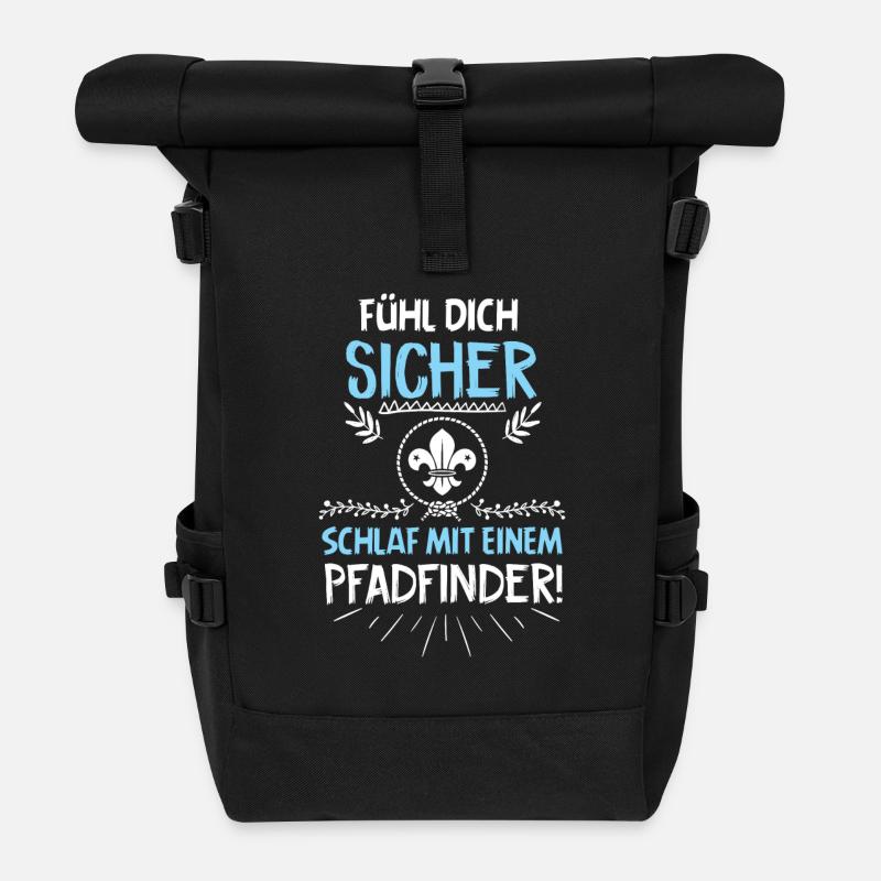 schlaf_pfadi_m - Rolltop Rucksack - Schwarz