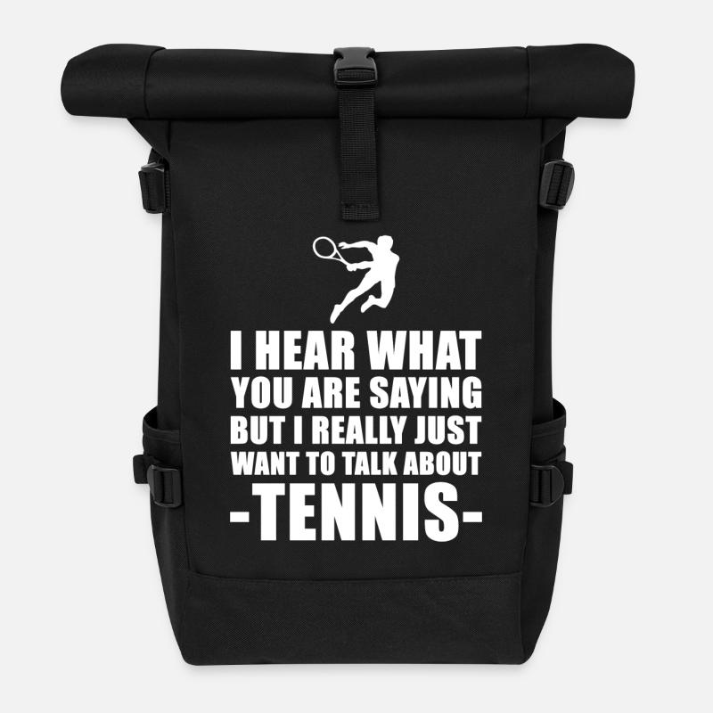 Drôle Tennis Coach Idée cadeau - Sac à dos roll top - noir