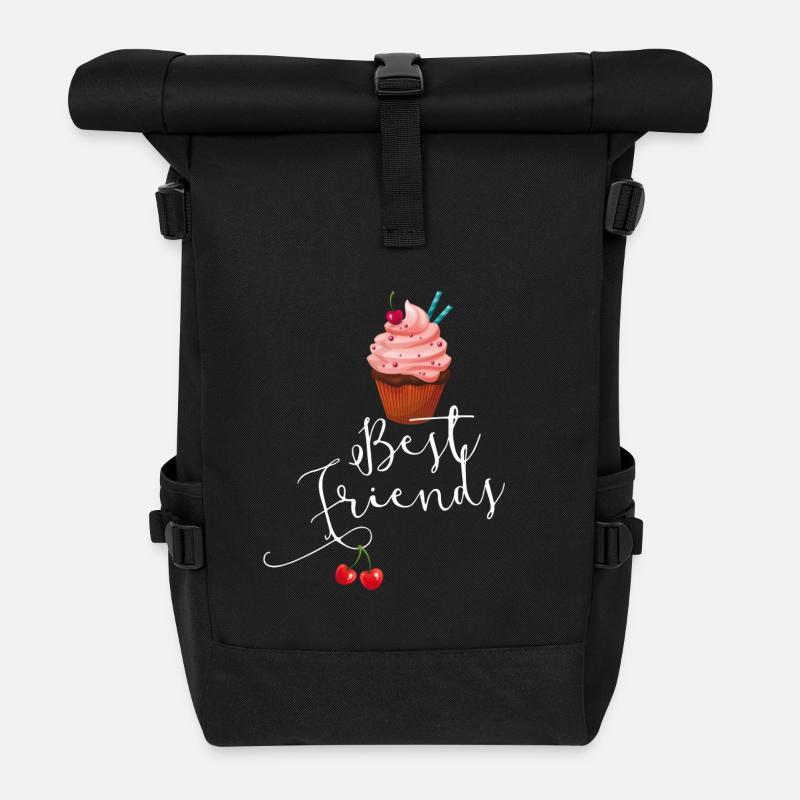 sweet cupcake süßer beste Freunde freundschaft - Rolltop Rucksack - Schwarz