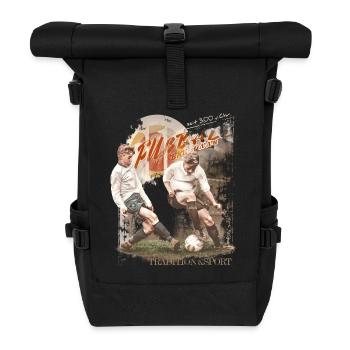 fußball sonne vintage jungs jungen boy must have - Rolltop Rucksack - Schwarz - Vorne