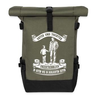 Père et fille - inséparable - Sac à dos roll top - olive/noir - Devant