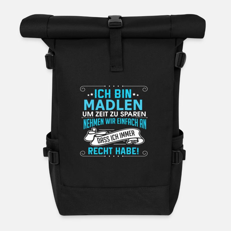 MADLEN - Rolltop Rucksack - Schwarz